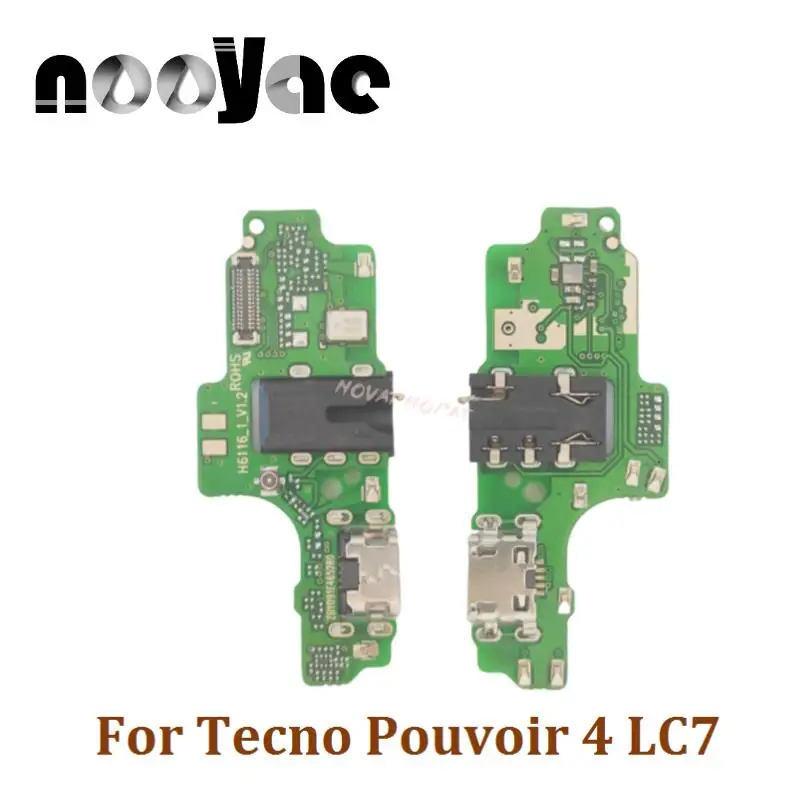 

TOP For Tecno Pouvoir 4 LC7 USB Dock Charging Port Plug Charger Headphone Audio Jack Microphone Flex Cable Board