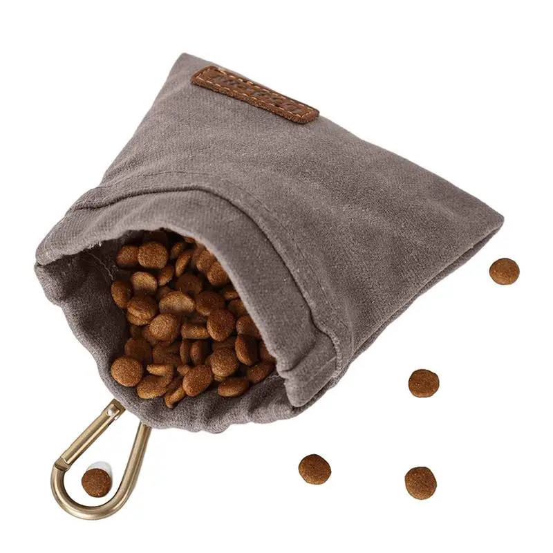 

Treat Bag For Dogs With Carabiner Dog Treat Bag Food Bags Dog Training Small Resistant Vintage Cotton Layer Dog Treat Bag With