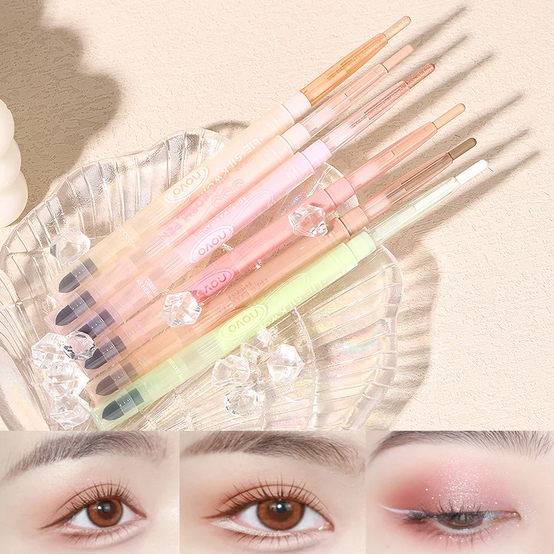 

Silky Gel Lying Silkworm Eyeliner Pen Waterproof Matte Shimmer White Beige Makeup Eye Shadow Pencil Smooth Cosmetics Beauty Tool