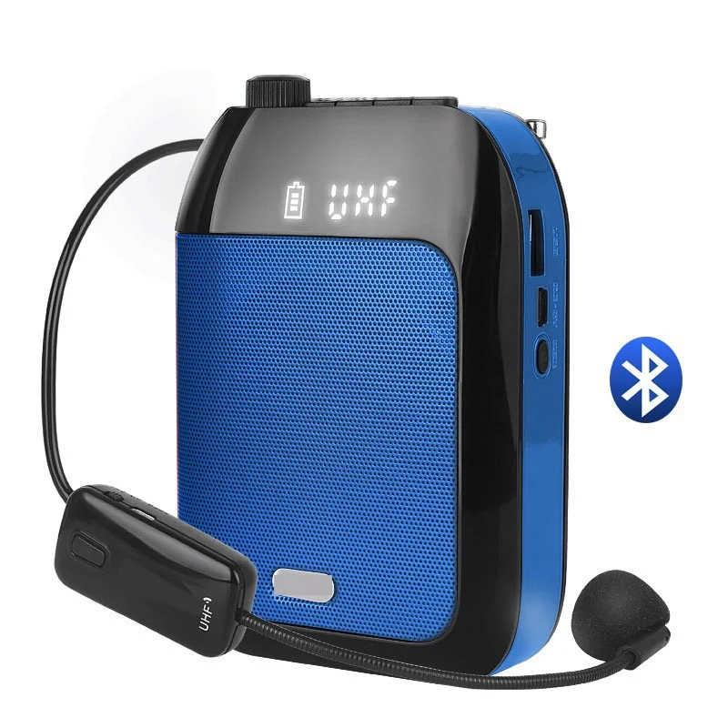 

Bluetooth UHF Wireless Voice Amplifier Portable For Teaching Lecture Tour Guide Promotion U-Disk Megaphone Microphone Speaker
