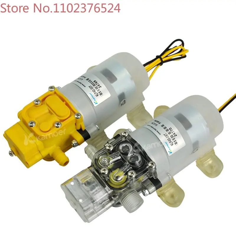 

Kamoer KLP40 12V DC Fresh Water Pressure Diaphragm Pump with Hose Clamps Self Priming Sprayer Pump 4 L/Min