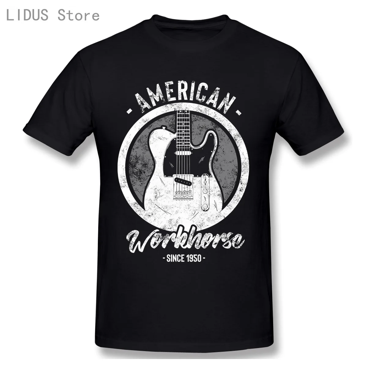 

American Work Horse Since 1950 New Mens TShirts Guitar T Shirts Funny Humor Stylish Top Tee Loose T-Shirts
