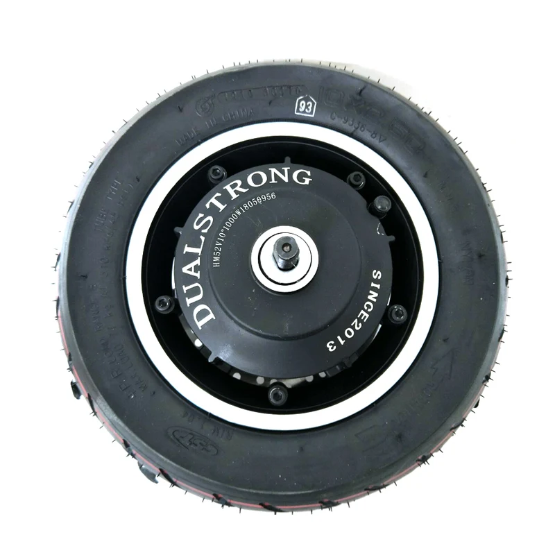 

10-дюймовый бесщеточный двигатель для электрического скутера 52 в 1000 Вт, мотор для электровелосипеда, колеса для скутера, без дискового тормоза