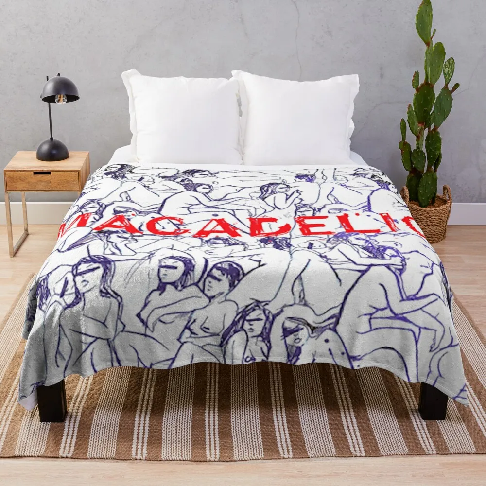 

Macadelic album cover Throw Blanket Decorative Throw Blanket Crochet Blanket
