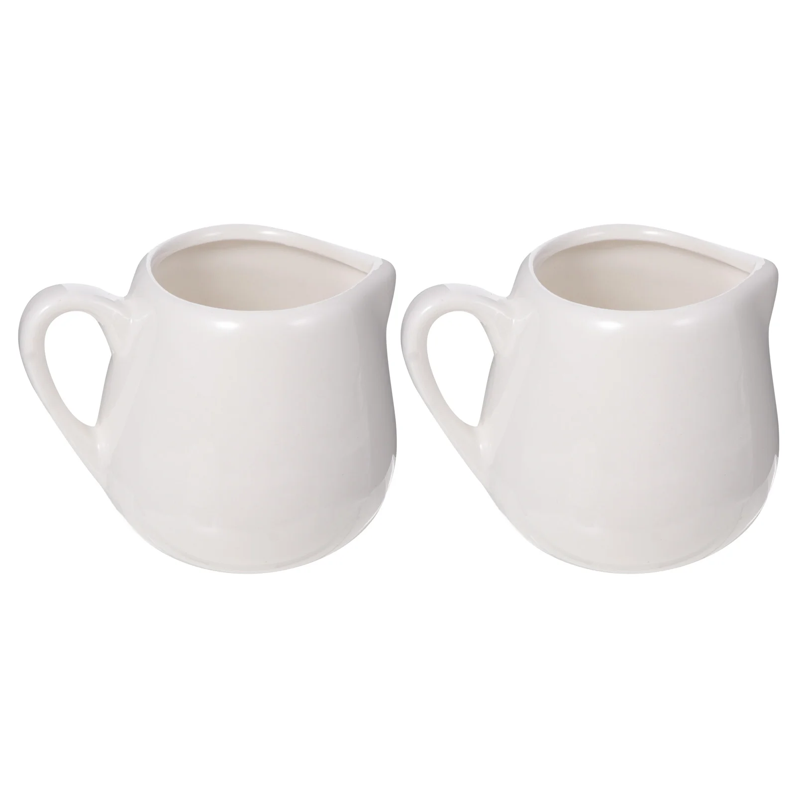 

Pitcher Creamer Ceramic Milk Sauce Jug Coffee Mini Dispenser Cream Syrup Cup White Gravy Porcelain Serving Pourer Handle Jugs