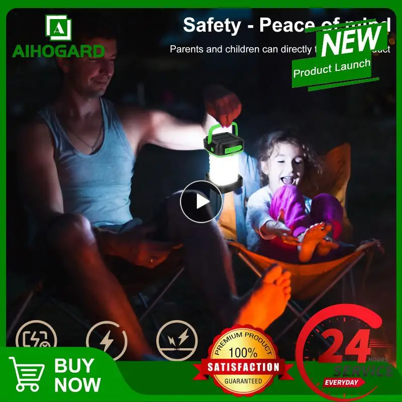

1~6PCS Camping Lantern Solar Abs Solar Lantern Portable Emergency Charging Treasure Atmosphere Lamp Travel Lanterns