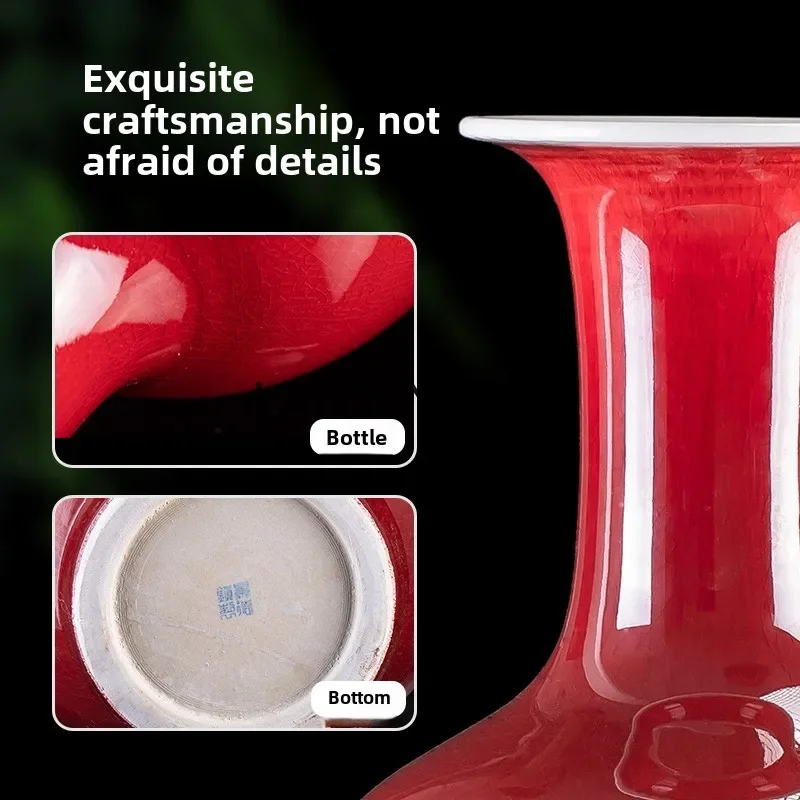 LYN Цзиндэчжэнь керамическая ваза Лан Хун глазурь фарфоровая цветочная