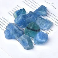 natural stone blue green fluorite crystal quartz irregular original stone mineral reiki healing stone home aquarium ornaments