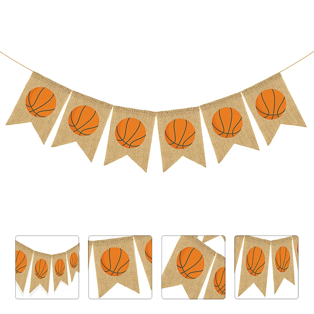 

Basketball Garland Baby Decor Sports Hanging Flag Wall Hanging Decor Home Decoration Pull Flag Decorate Boys Room Banner