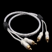 high end silver plated dual filter audiovideo signal rca cable with gold plated plug for amplifier cd player