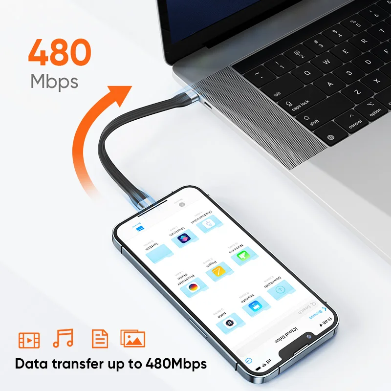 Шнур для зарядки и передачи данных iPhone 14 13 12 11 Pro Max iPad 6 дюймов 15 см - купить по