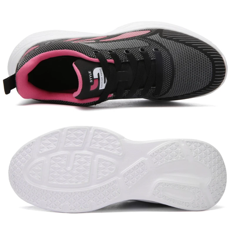 Lightweight Running Jogging Breathable Sport Shoes Women Lace-Up Athletic Training Reflective Couple Footwear Mens Sneakers