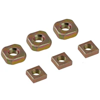 50pcs 100pcs square nuts to fit metric bolts screws zinc plated steel m3 m4 m5 m6