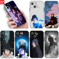 anime naruto sasuke uchiha silicone case for apple iphone 11 12 13 mini pro 7 8 xr x xs max 6 6s plus 5 5s se 2020 black cover
