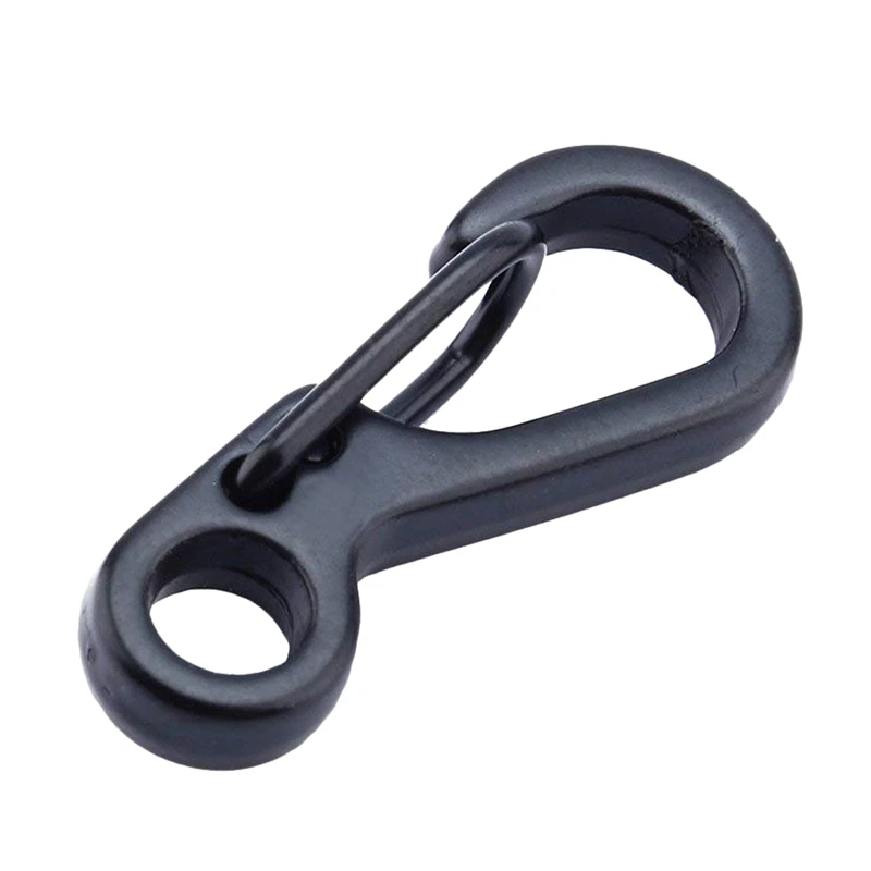 

12 шт./лот черные мини-SF карабины Пружинные застежки для рюкзака EDC брелок-карабин для альпинизма кемпинга крючки для бутылок Паракорд Surv