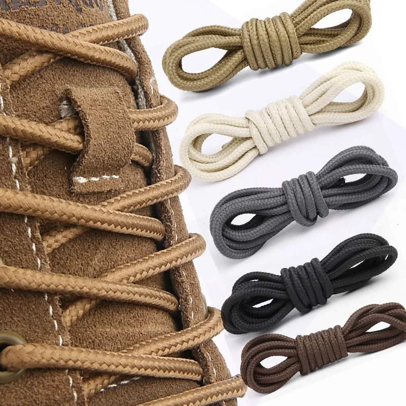 1 Pair Of Cotton Classic Round Martin Boots Shoelace Nylon Material Shoelace Diameter About 0.4cm Length 60/80/100/120/140/180cm
