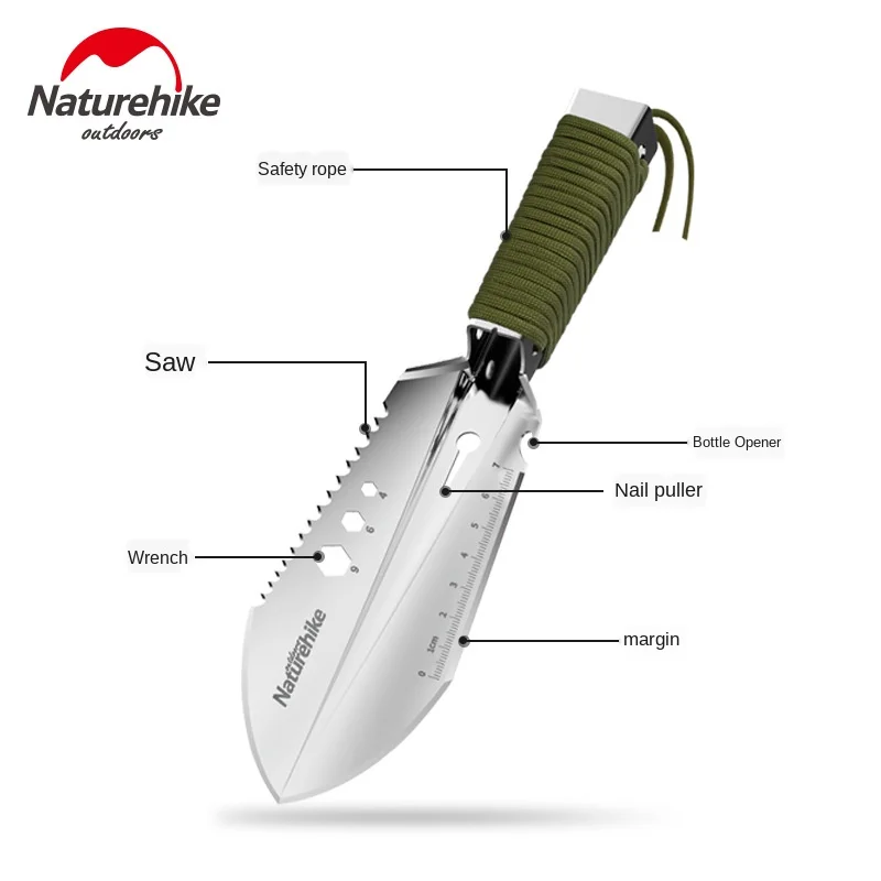 

Naturehike Multifunctional Engineer Shovel Outdoor Camping Stainless Steel Small Shovel One Shovel Multi-Purpose