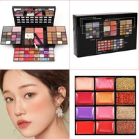 74 colors pearl matte eyeshadow palette lip gloss highlight glitter concealer contour blush multifunction palette lady cosmetics