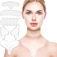 reusable silicone wrinkle removal sticker facial lifting strips set forehead neck line remover anti aging skin pads tightening