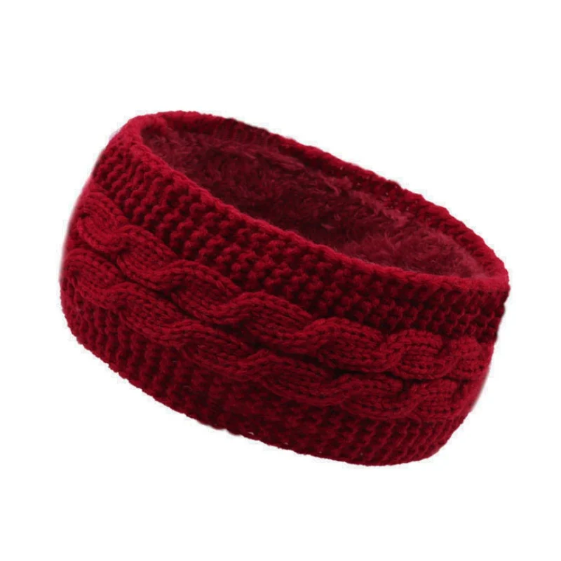 

Winter Outdoor Autumn Plus Wool Knitted Headband Warmth Sports Headband Earmuffs Keep Warm Thickness Sports Headwear