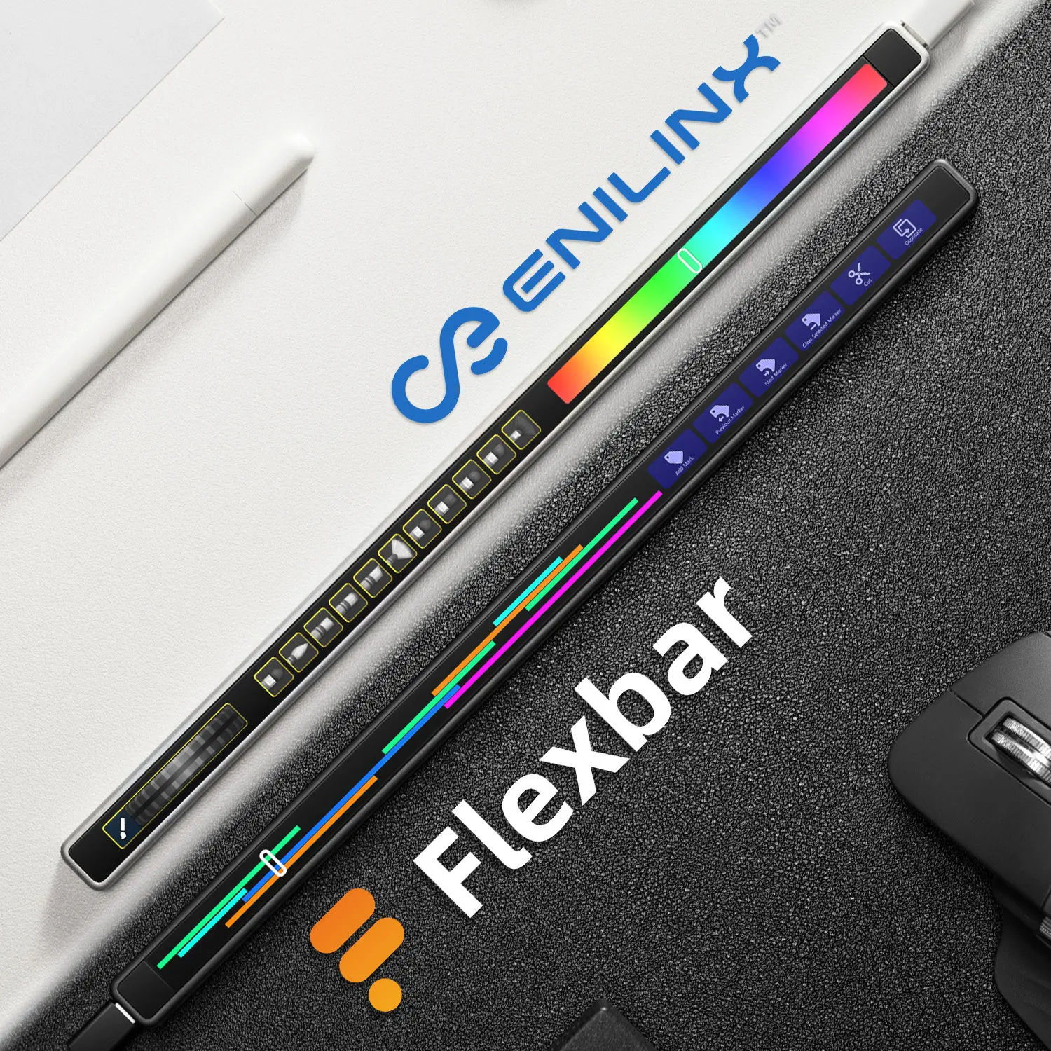 Фото Программируемая сенсорная панель Enilinx Flexbar – универсальное устройство для Adobe, игр и повышения продуктивности с сенсорным экраном №3