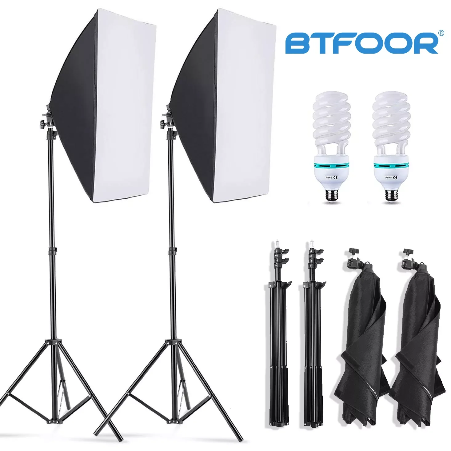 

Professional Photography softbox Lighting soft box With Tripod E27 Photographic Bulb Continuous Light System for Photo studio