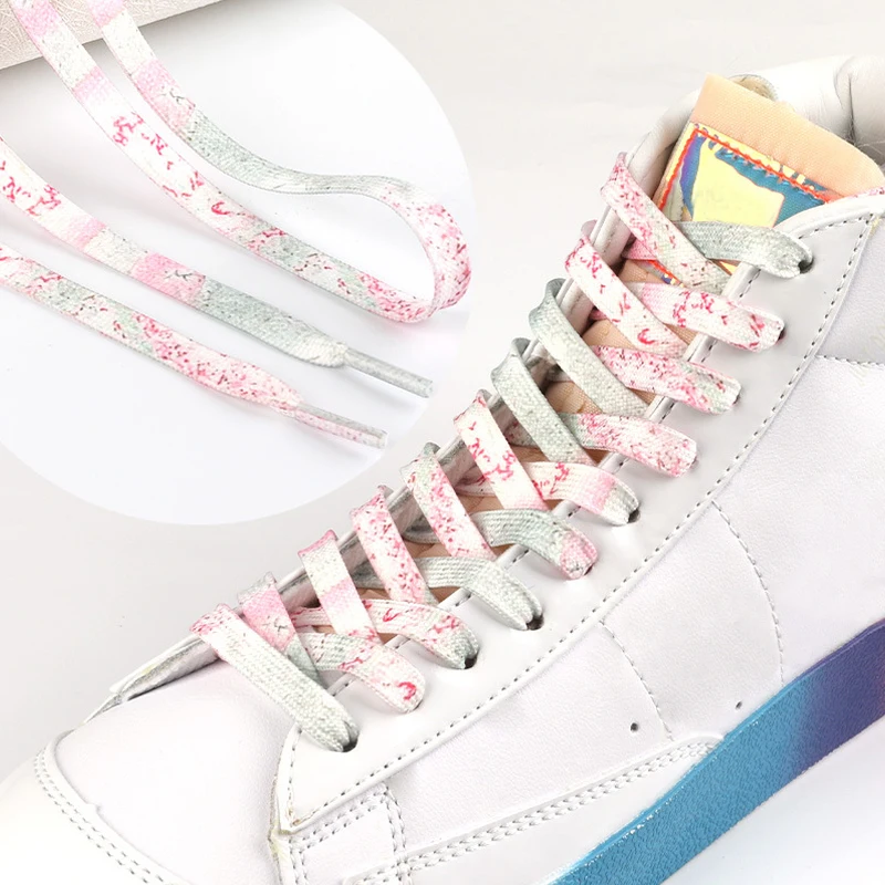

New Tie-dye Non-fading Shoe laces Casual Shoes Shoelaces for Sneakers Shoe lace Unisex Flat Boot Laces 120/140CM Shoestrings
