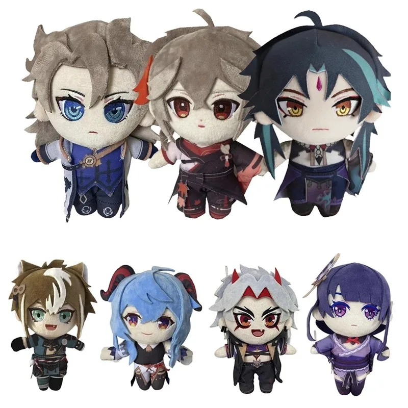 

20cm Stuffed Plush Genshin Impact Arataki Itto Ganyu Morax Zhong Li Xiao Tartaglia Kaedehara Gorou Soft Doll Pillows Kids Gifts