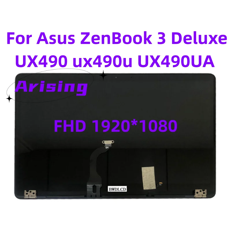 Стеклянная панель ЖК-дисплея для Asus ZenBook 3 Deluxe UX490 ux490u UX490UA, полная сборка ЖК-экрана с крышкой