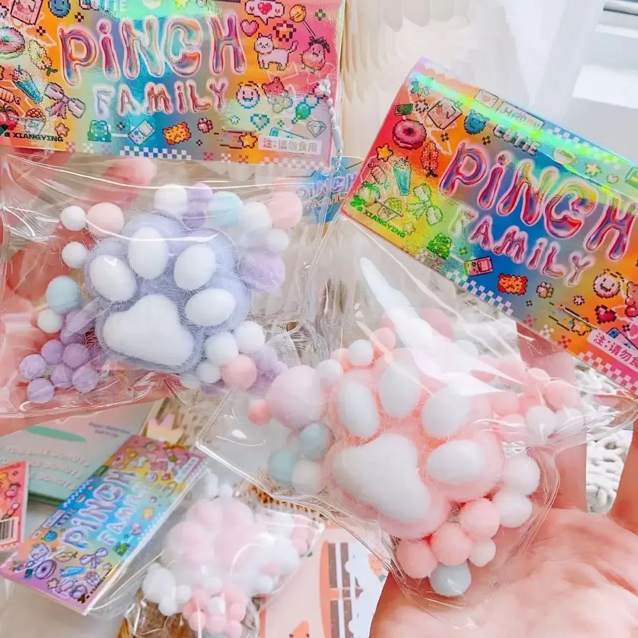 Забавный подарок игрушка для сжимания кошачьей лапы игрушки мини-кавайная