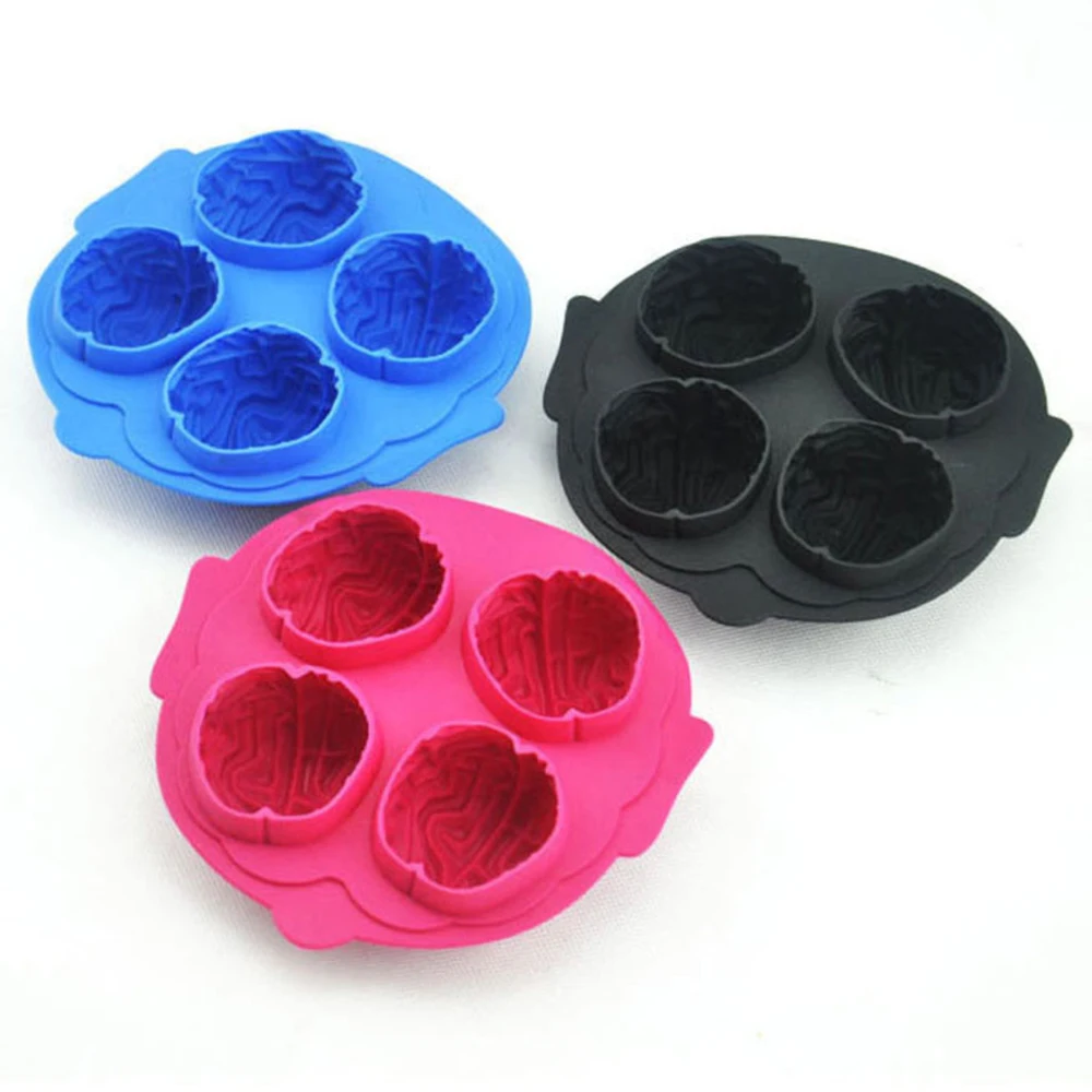 

3D Mold Silicone Brain Ice Mold Creative Ice Cream Maker Ice Cube Maker Mold Cocktail Whiskey Ice Cube Cold Drink Accessories