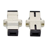 50pcs new fiber optic adapter connector metal adapter sc sc flange singlemode simplex coupler carrier grade special wholesale