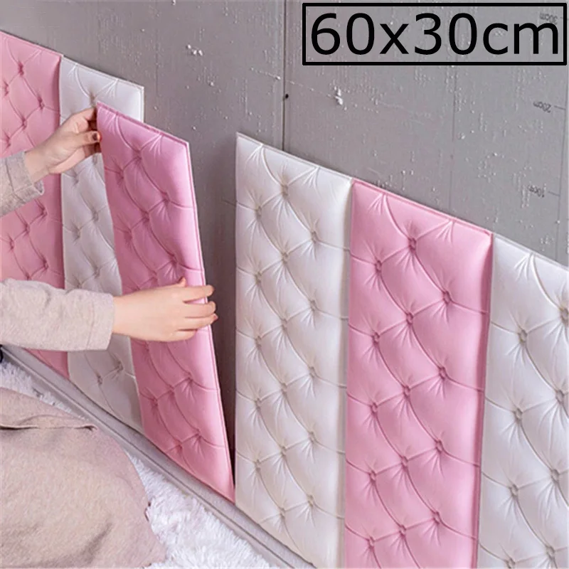 

1pcs Wall Stickers Wallpaper Self-adhesive Thicken Tatami Anti-collision Wall Mat Pad Kids Bedroom Living Room Soft Foam Cushion