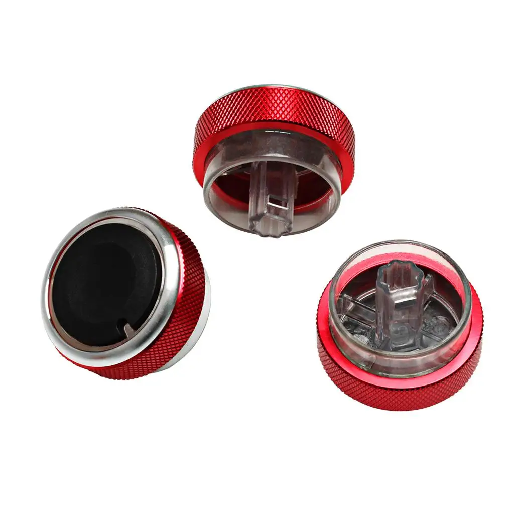 

3X Aluminum Alloy Air Conditioner Control Knobs Panel Switch for 2005-2012 Focus 2009-2012