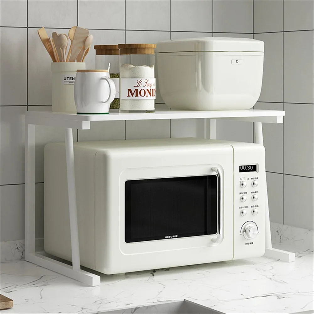 

Kitchen Microwave Oven Rack Table Top Multi-function Layered Support Double-layer Storage Rack Microwave Oven Shelf
