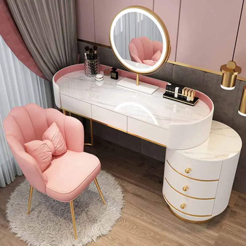 

White Luxury Dressing Table Nordic Style Bedroom Woman Dresser Jewellery Organiser Penteadeira De Maquiagem Home Decoration