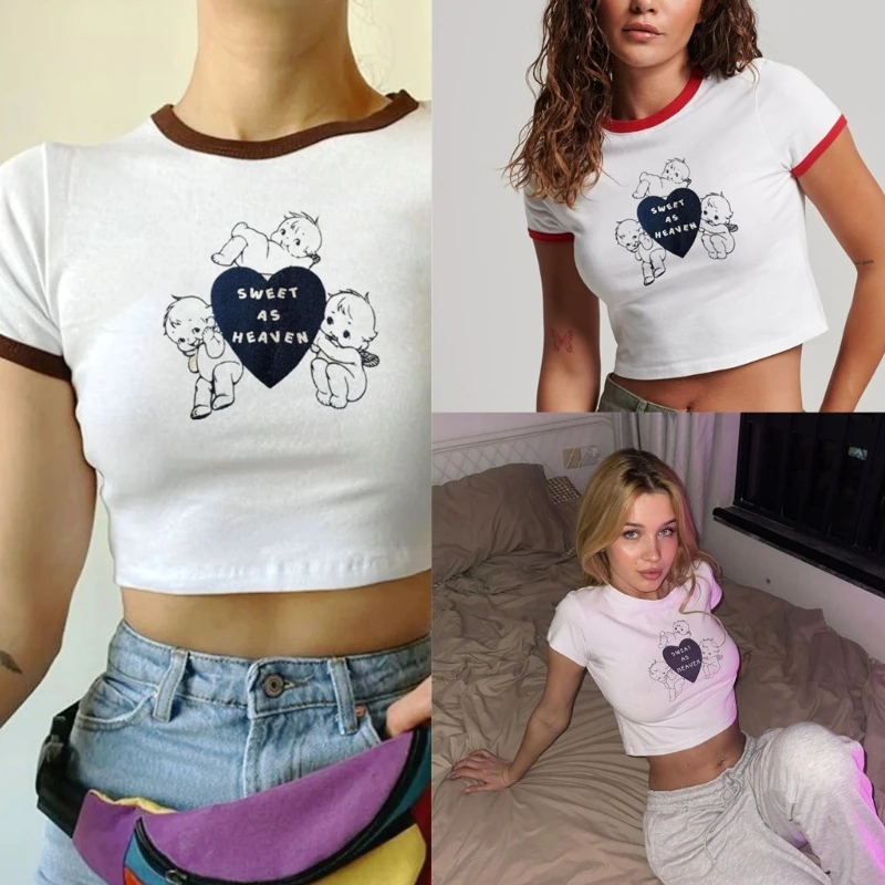 

Женский топ с коротким рукавом SWEET-AS HEAVEN, летняя офисная одежда