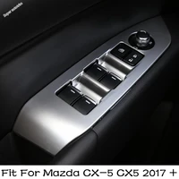 stainless steel window switch panel adjust cover trim strips garnish modified accessories rhd fit for mazda cx 5 cx5 2017 2022
