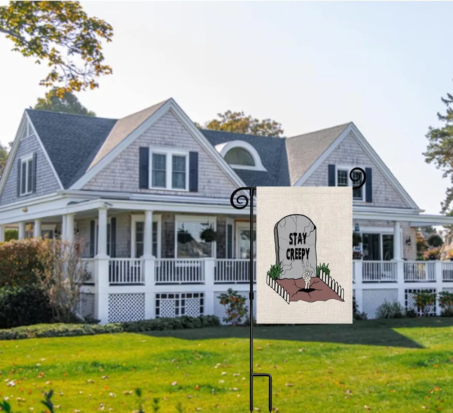 Стеснительный Садовый флаг Хэллоуин украшения для Хэллоуина в помещении (Stay