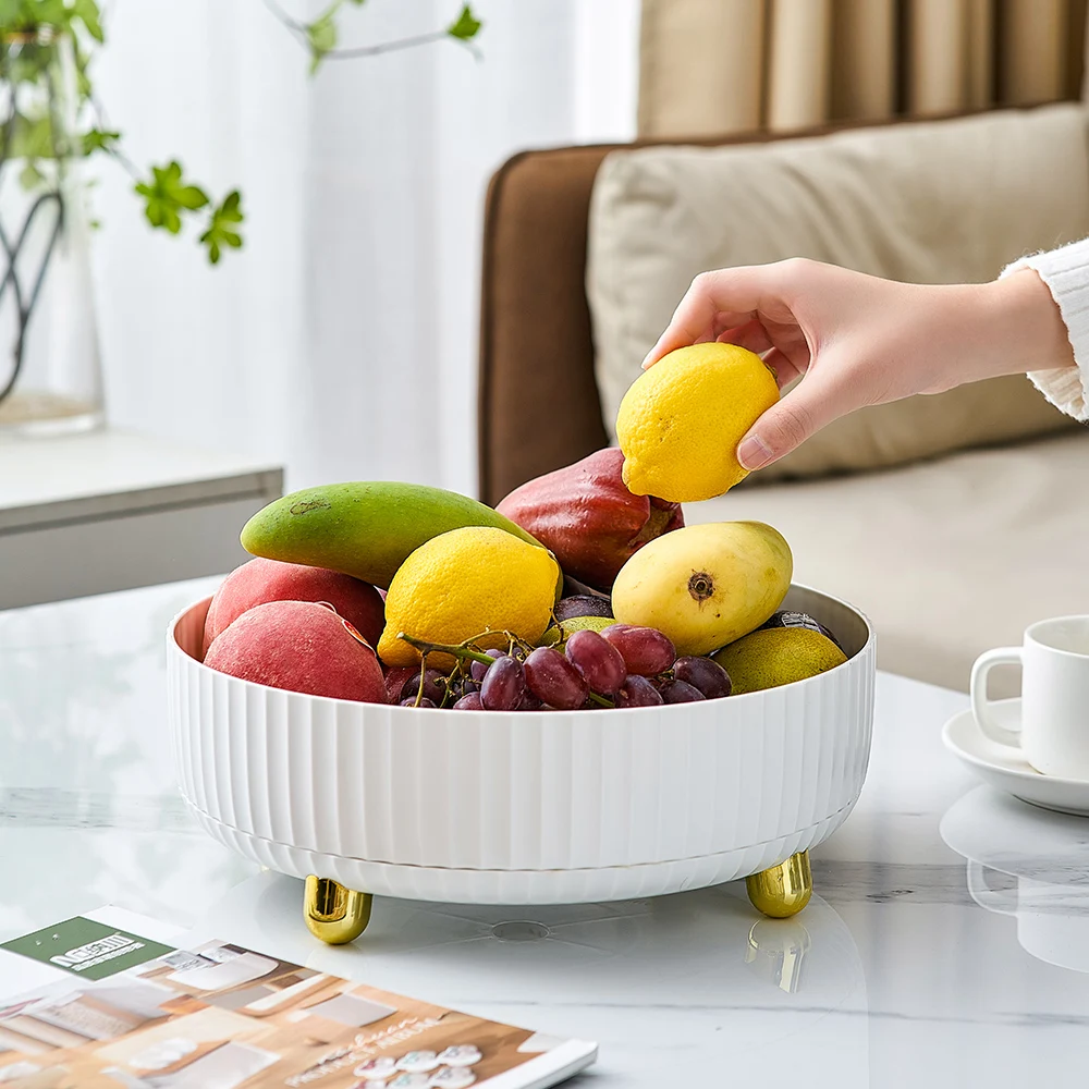 

Practical Kitchen Multi-functional Anti-skid Rotating Storage Tray Display Plastic Rotary Bathroom Kitchen Party Shelf Organizer