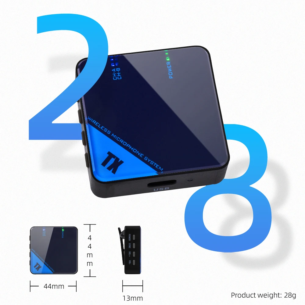 Микрофон 2U UHF с шумоподавлением беспроводной петличный микрофон передатчик