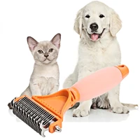 atuban dog and cat dematting and deshedding tools undercoat rake comb safe dog detangler and cat brush for matted hairfur