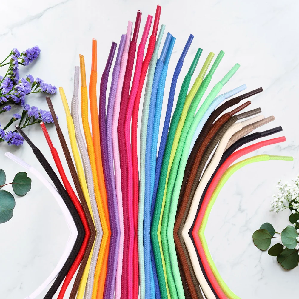 

30PCS Replacement Shoe Laces Colorful Shoe Strings Round Shoelaces for Shoes Sneakers ( 0.5m )