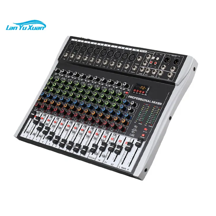 

Digital Mixer Console Audio Professional 12 Channel Accuracy Audio Mixer With Sound Card DJ