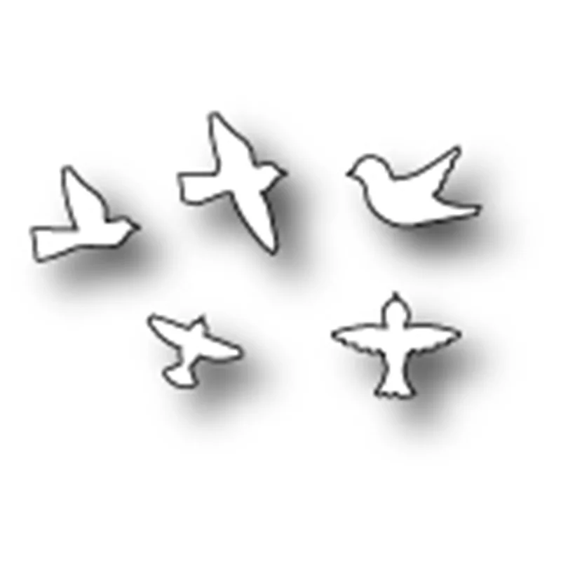 Новый металлический высекальный шаблон пять летающих голубей