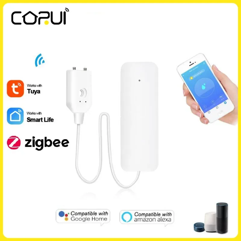 

NEW Zigbee Leak Alarm Water Flood Smart Home Overflow And Full Water Remote Alarm Long Standby Time Automation