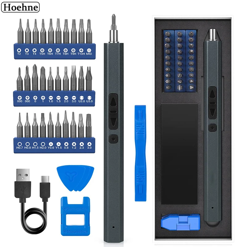 

Набор миниатюрных электрических прецизионных отверток, комплект магнитных насадок, переносные ремонтные инструменты, беспроводные перезаряжаемые отвертки со светодиодной подсветкой