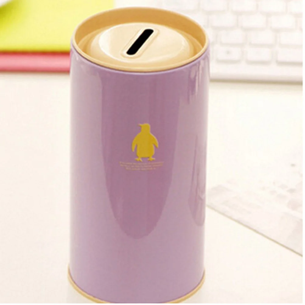 

Bank Saving Money Boxpiggy Tin Metal Can Tea Jar Storage Cartoon Pen Kids Pot Cup Container Banks Cash Holder Smallcreative