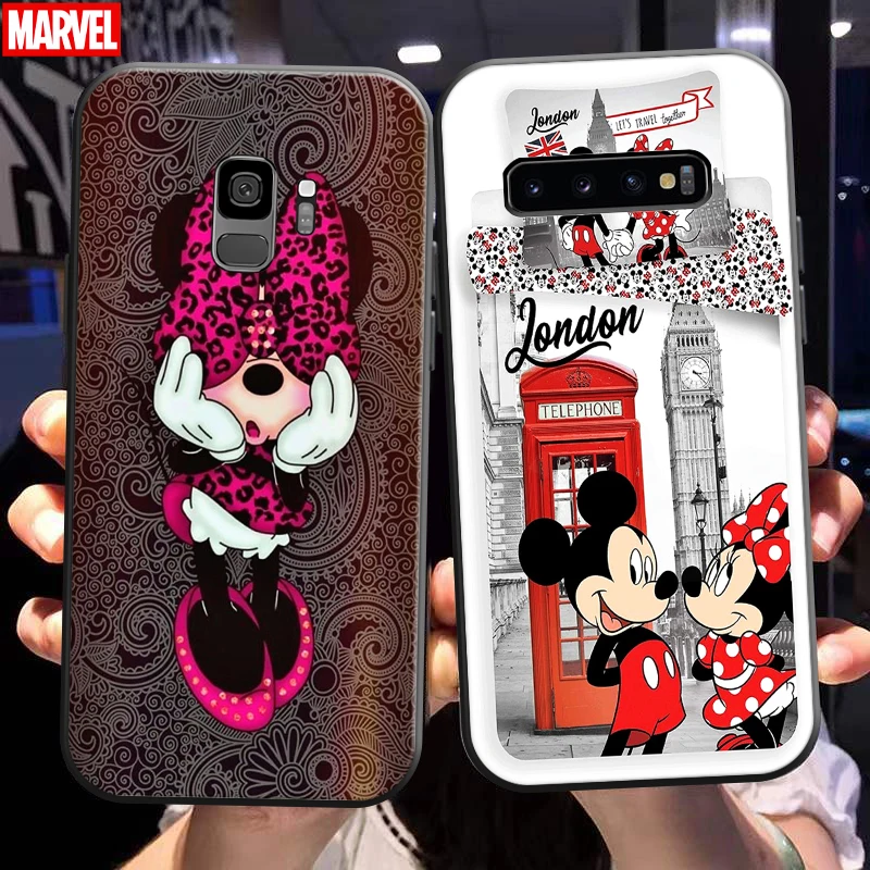 

Mickey Minnie Mouse Phone Case For Samsung Galaxy S10 S10E S10 Lite S9 S8 Plus Samsung S10 5G TPU Liquid Silicon Funda