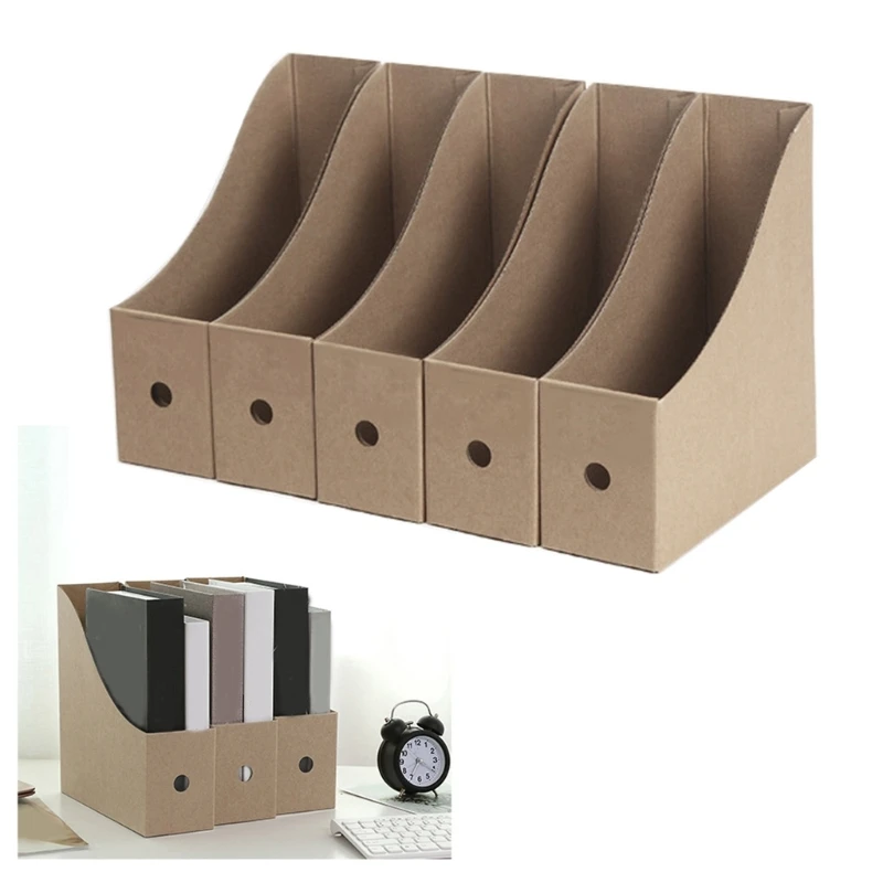 

Document Storage Box Holders Kraft Paper File Folder Magazine Divider